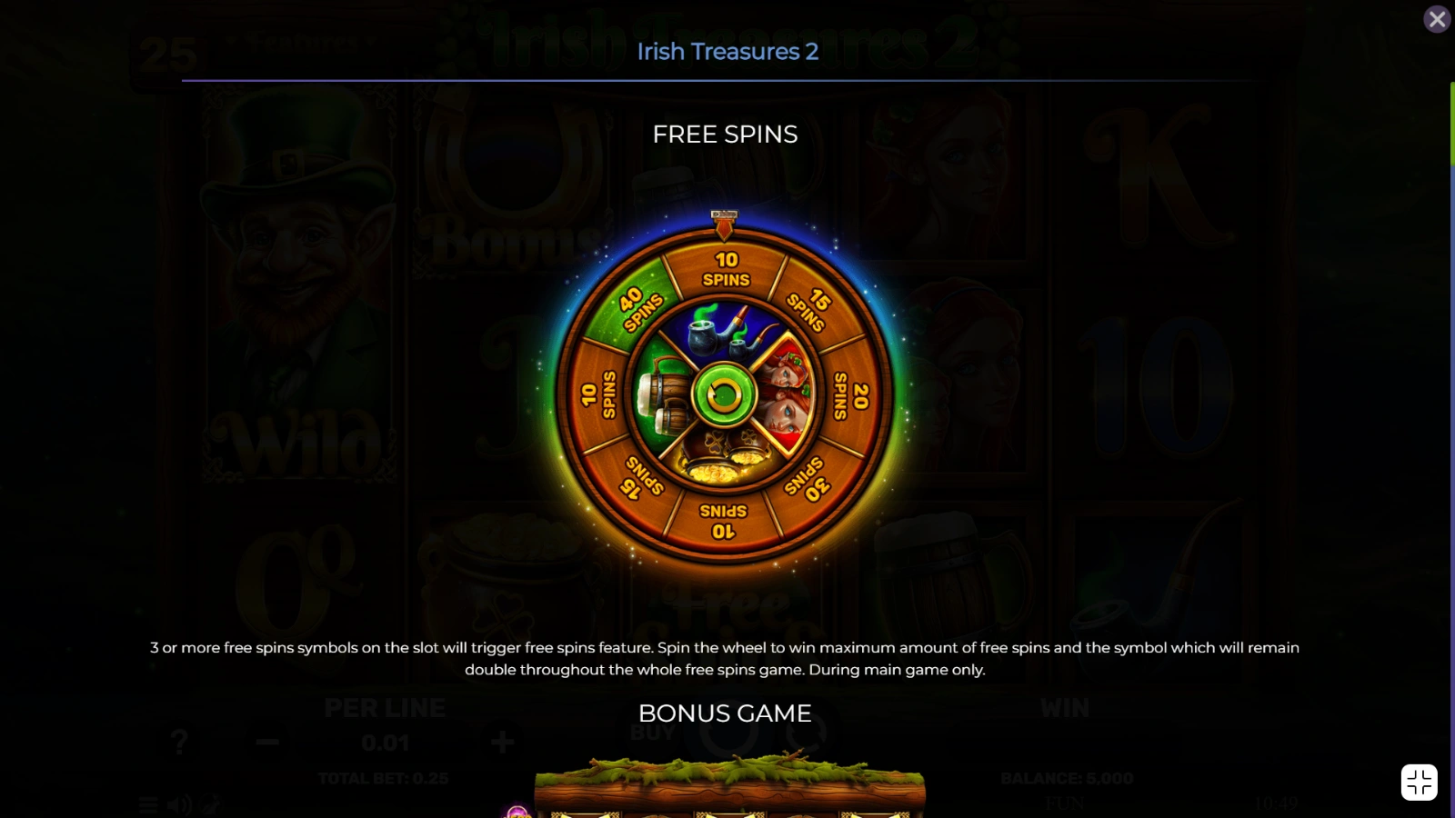 Irish Treasures 2 Bonus cu rotiri gratuite