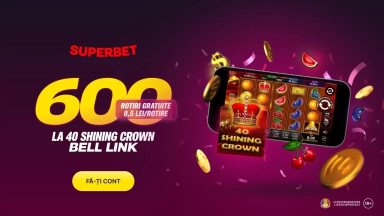 Superbet Bonus Fără Depunere – 600 Rotiri Gratuite la 40 Shining Crown Bell Link