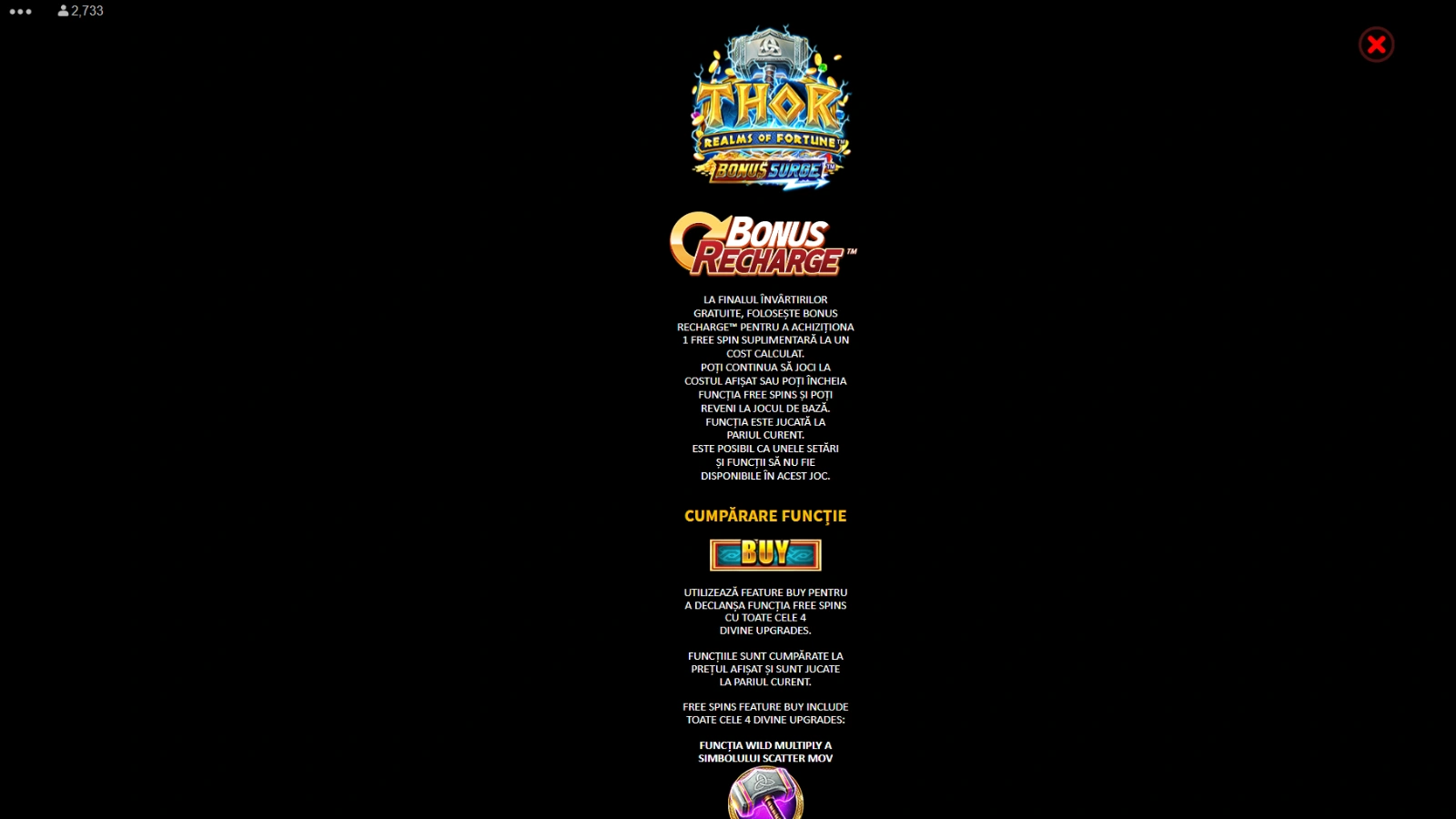 Thor Realms of Fortune bonusuri