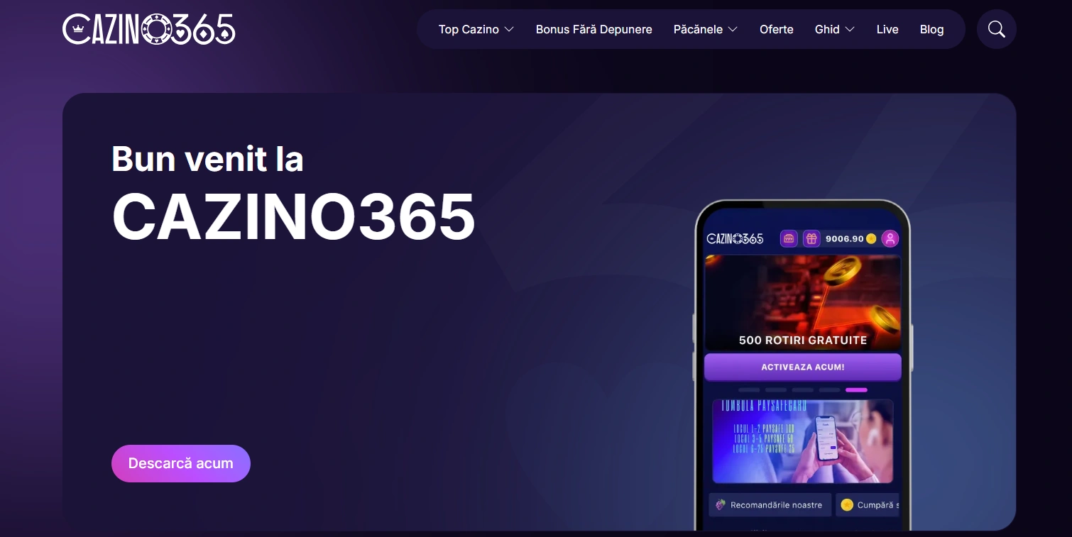 pagina principala cazino365