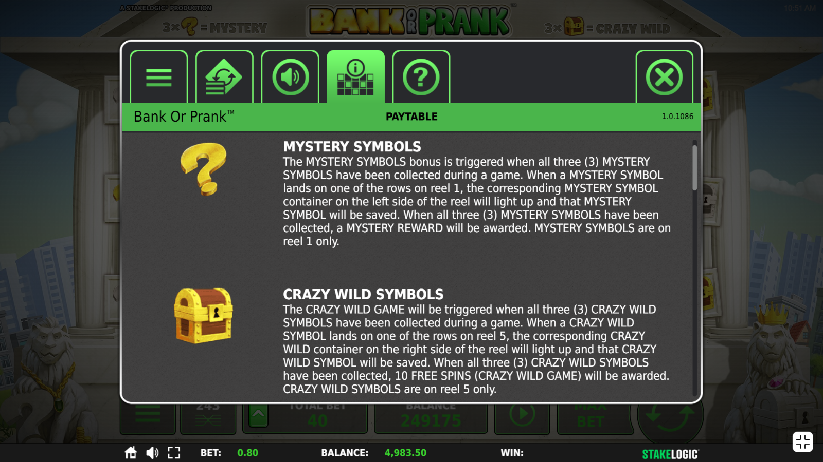 Bank or Prank Functii speciale