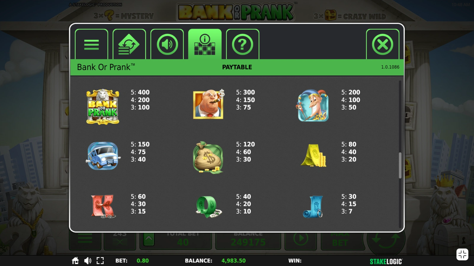 Bank or Prank simboluri