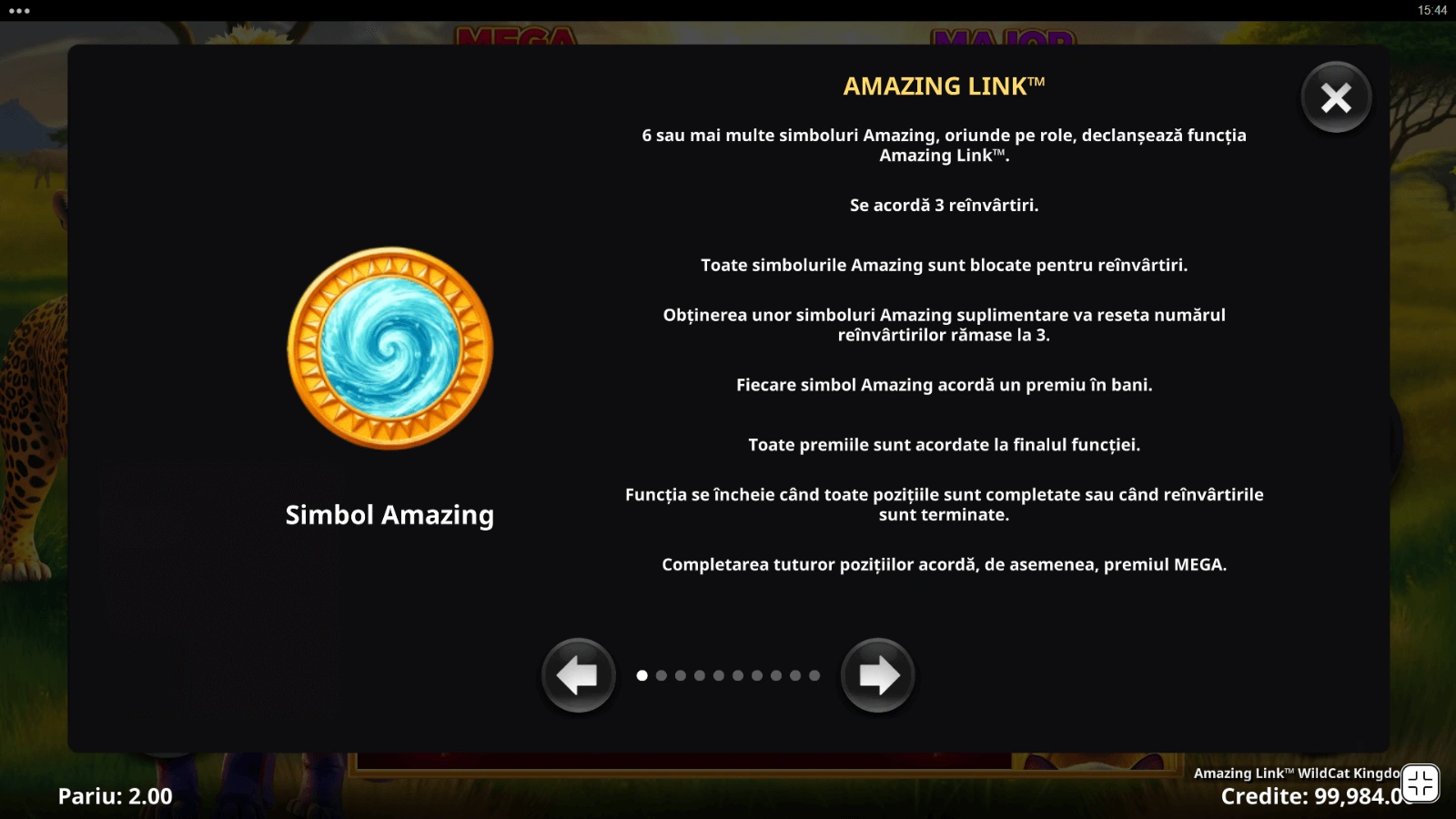 Caracteristici bonus Amazing Link WildCat Kingdom