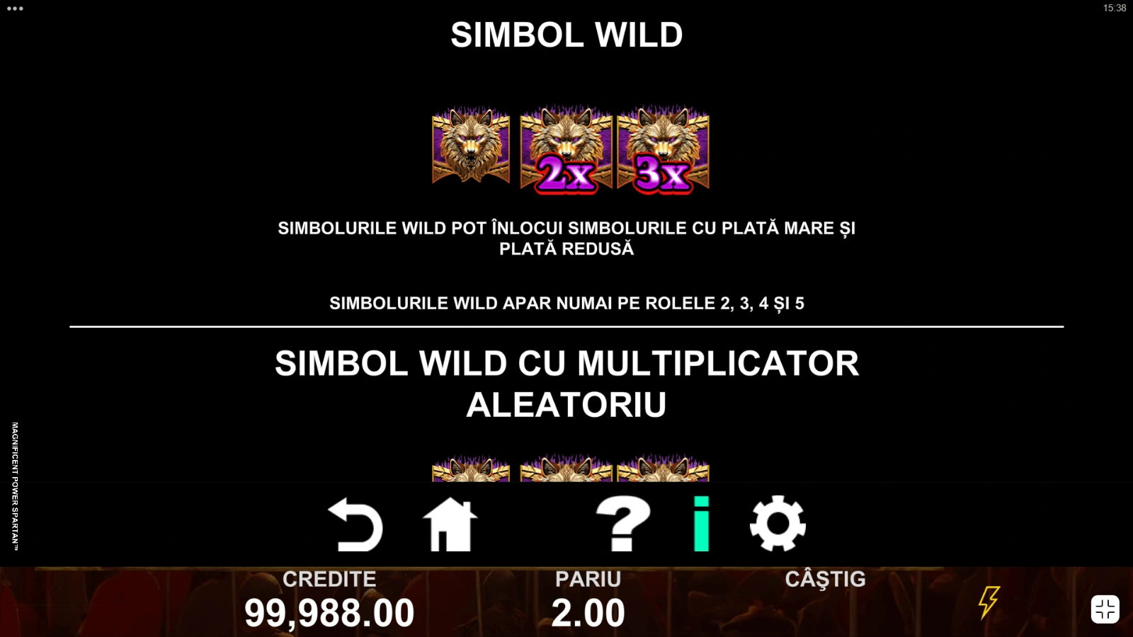 Magnificent Power Spartan simbol wild