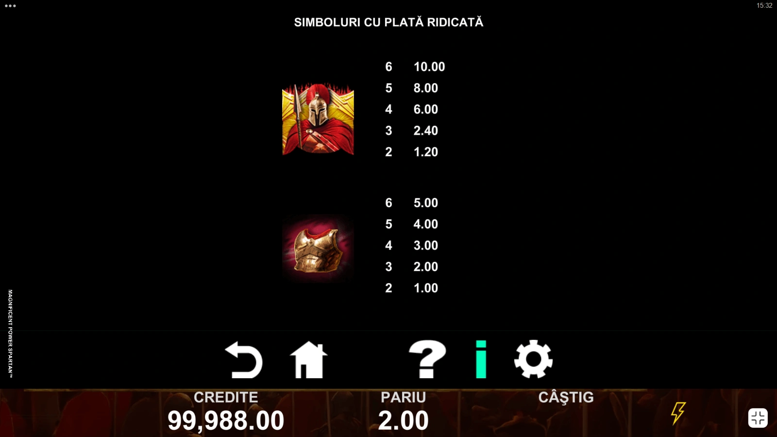 Magnificent Power Spartan simboluri de plata