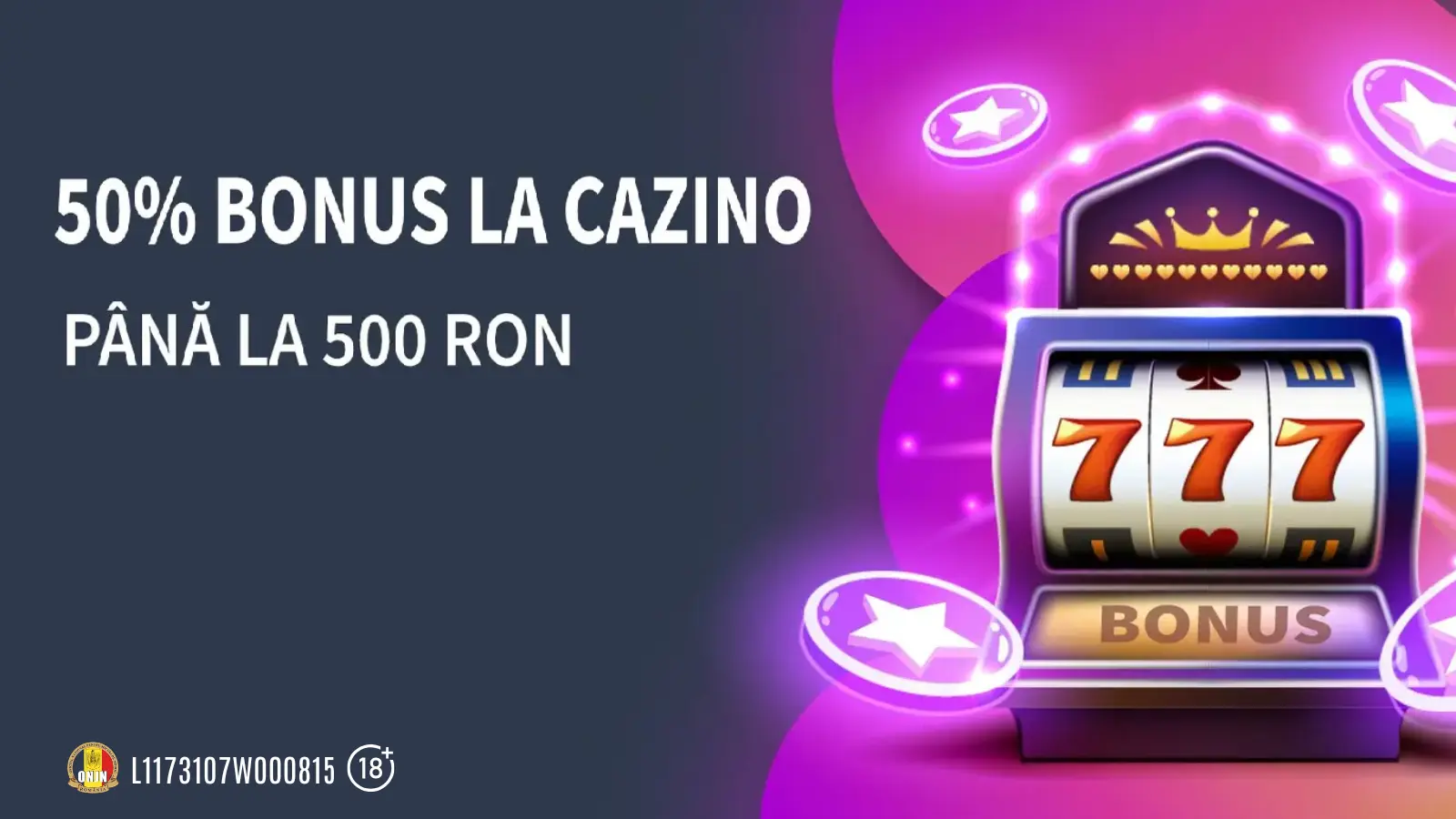 Oferta de Black Friday la ContiCazino - 50% bonus la depunere pana la 500 RON