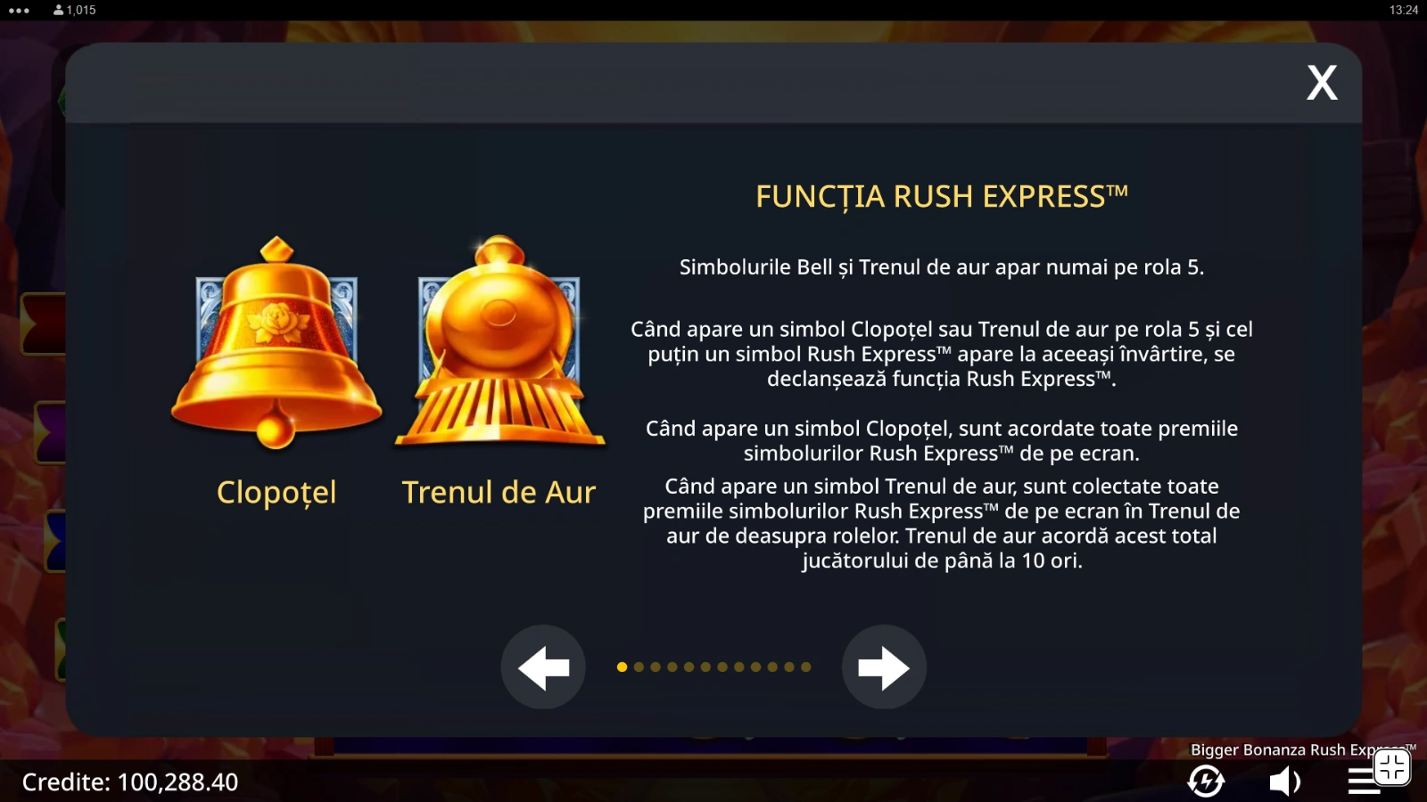 Bigger Bonanza Rush Express caracteristici bonus