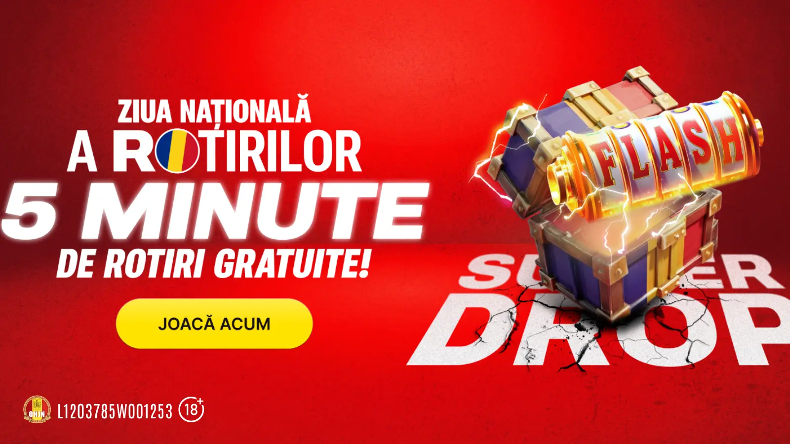 Bonus de 1 Decembrie la Superbet - 5 minute de Rotiri Gratuite nelimitate