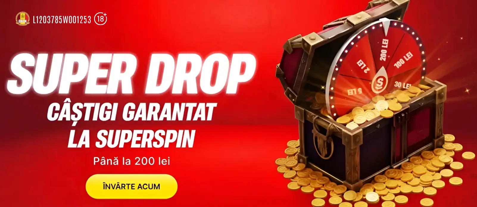 Doar astazi, 12 decembrie, ai pana la 200 RON castig garantat la Roata Superbet