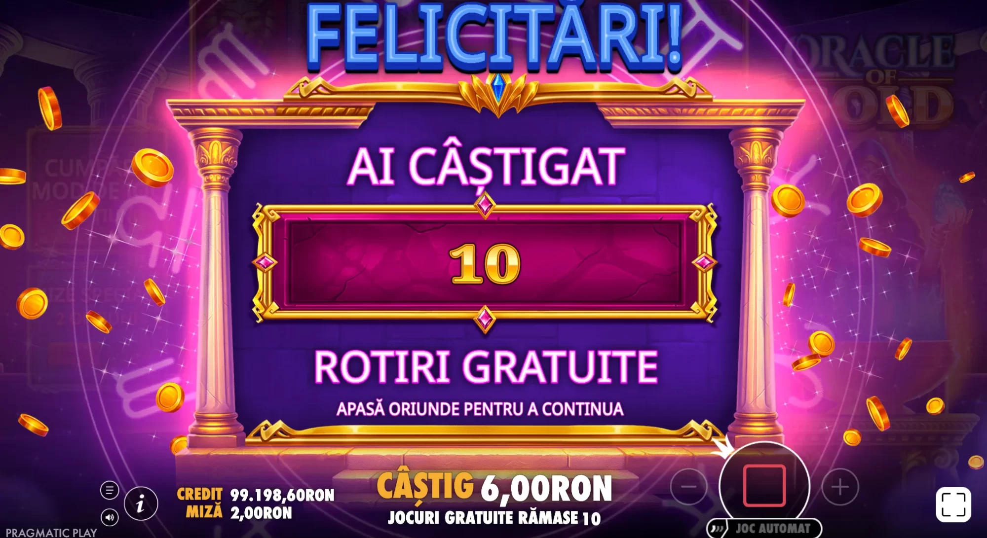 Funcții speciale Oracle of Gold