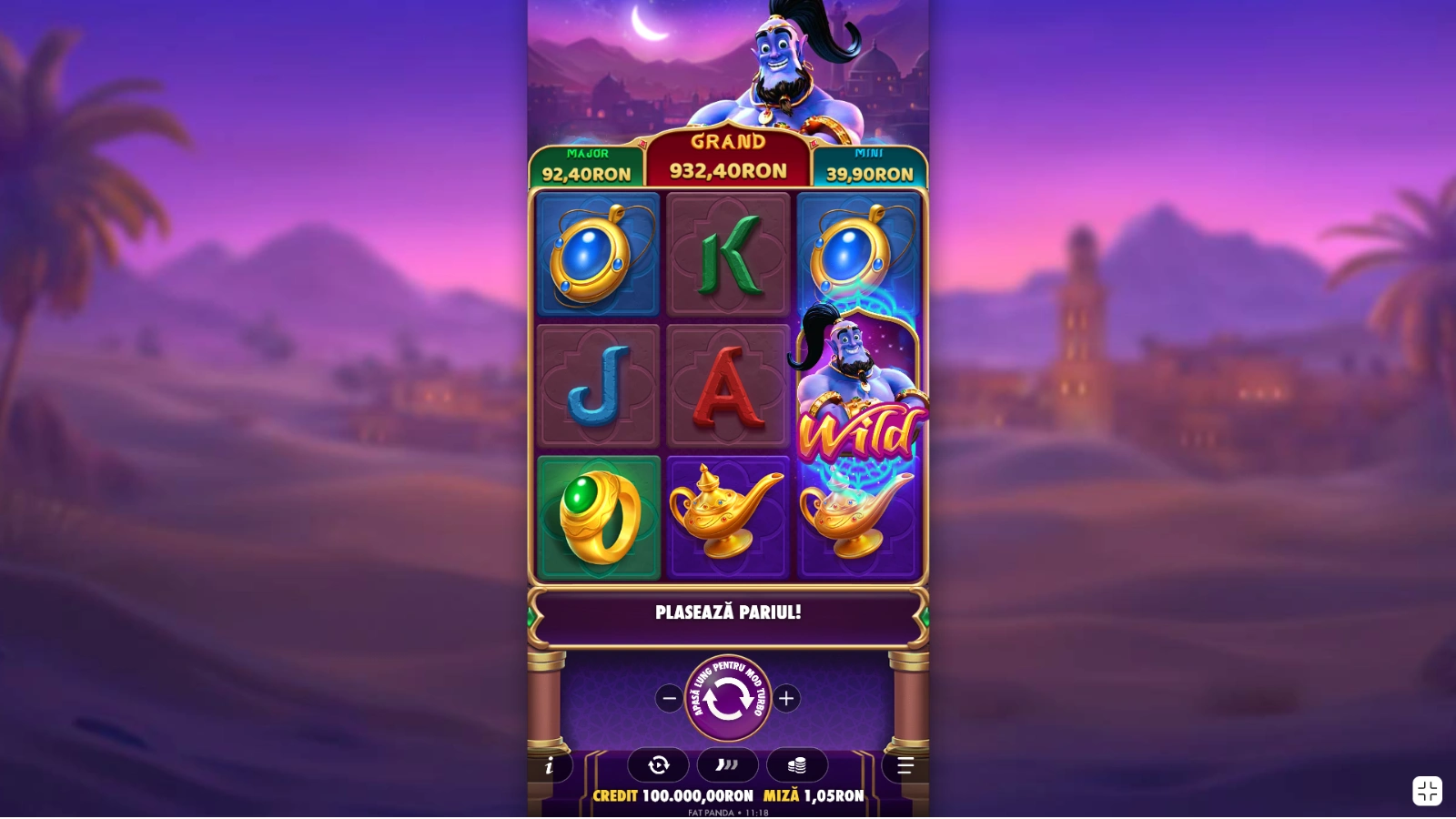 Interfata slot Mystic Wishes