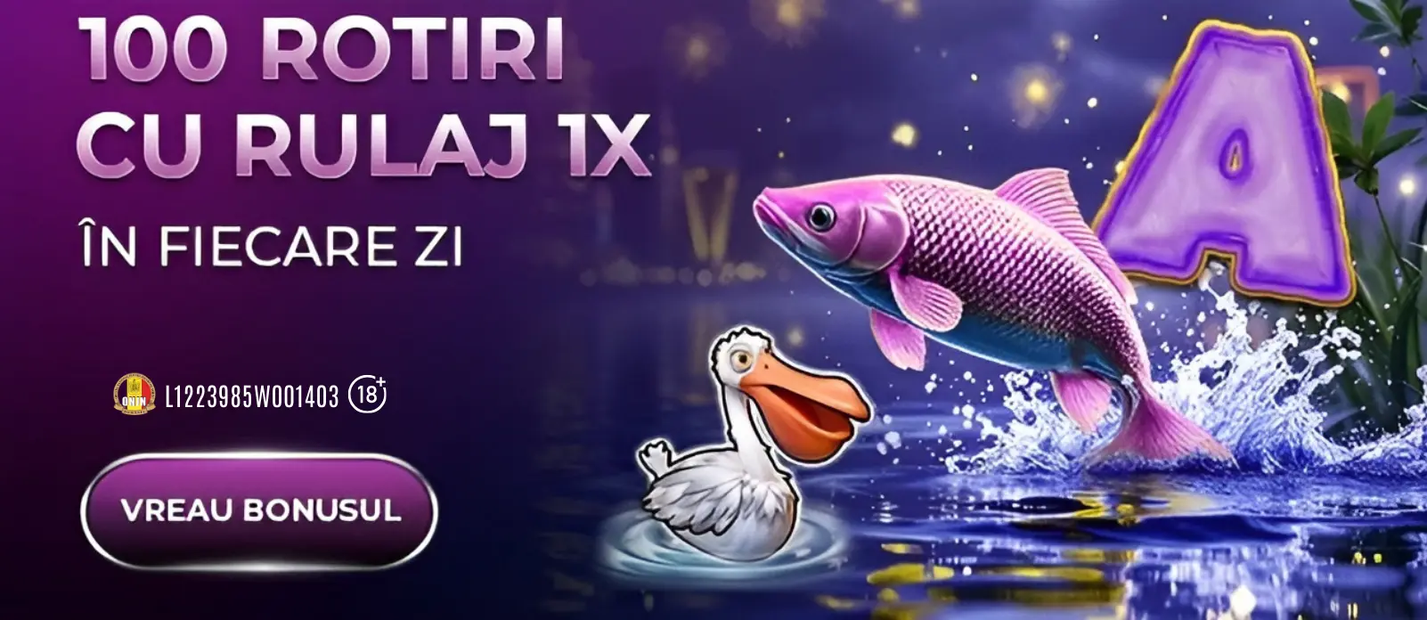 Pana pe 1 ianuarie Player ofera in fiecare zi 100 Rotiri Gratuite cu rulaj X1