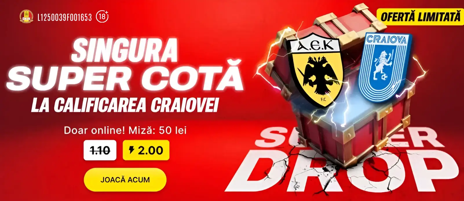 Super Drop la AEK Atena vs Craiova – Cotă mărită de la 1.10 la 2.00 pentru calificarea oltenilor în play-off