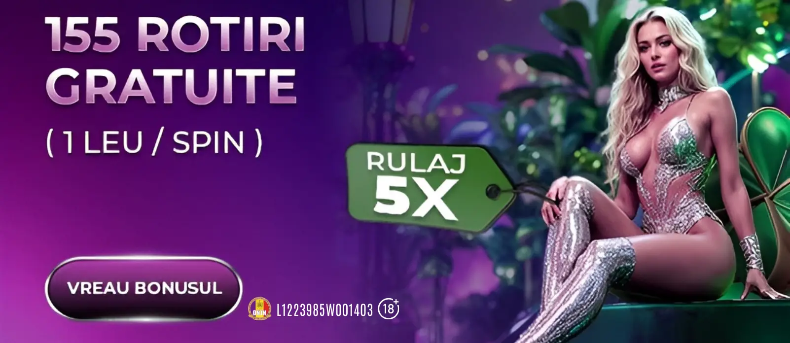 Vinerea poti revendica pana la 155 Rotiri Gratuite cu rulaj X5 la Player