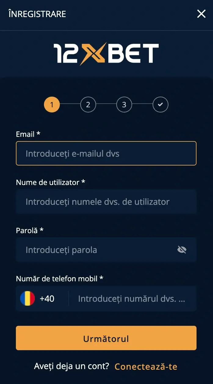 12xbet înregistrare