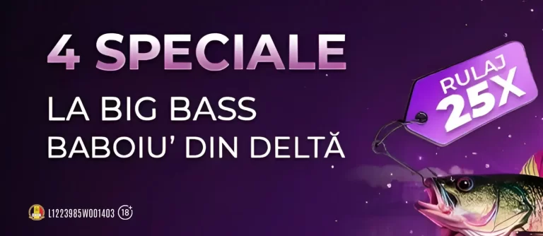 În zilele de joi Player te așteaptă cu 4 speciale gratuite la Big Bass Baboiu’ din Deltă