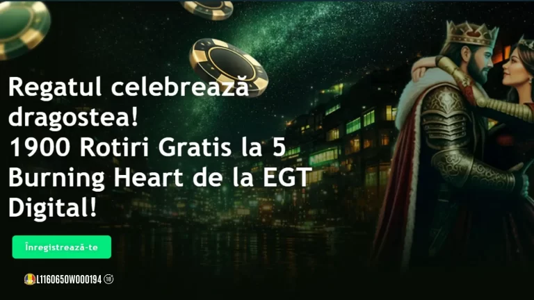 King Casino Bonus Fără Depunere – 500 Rotiri Gratuite la 5 Burning Heart