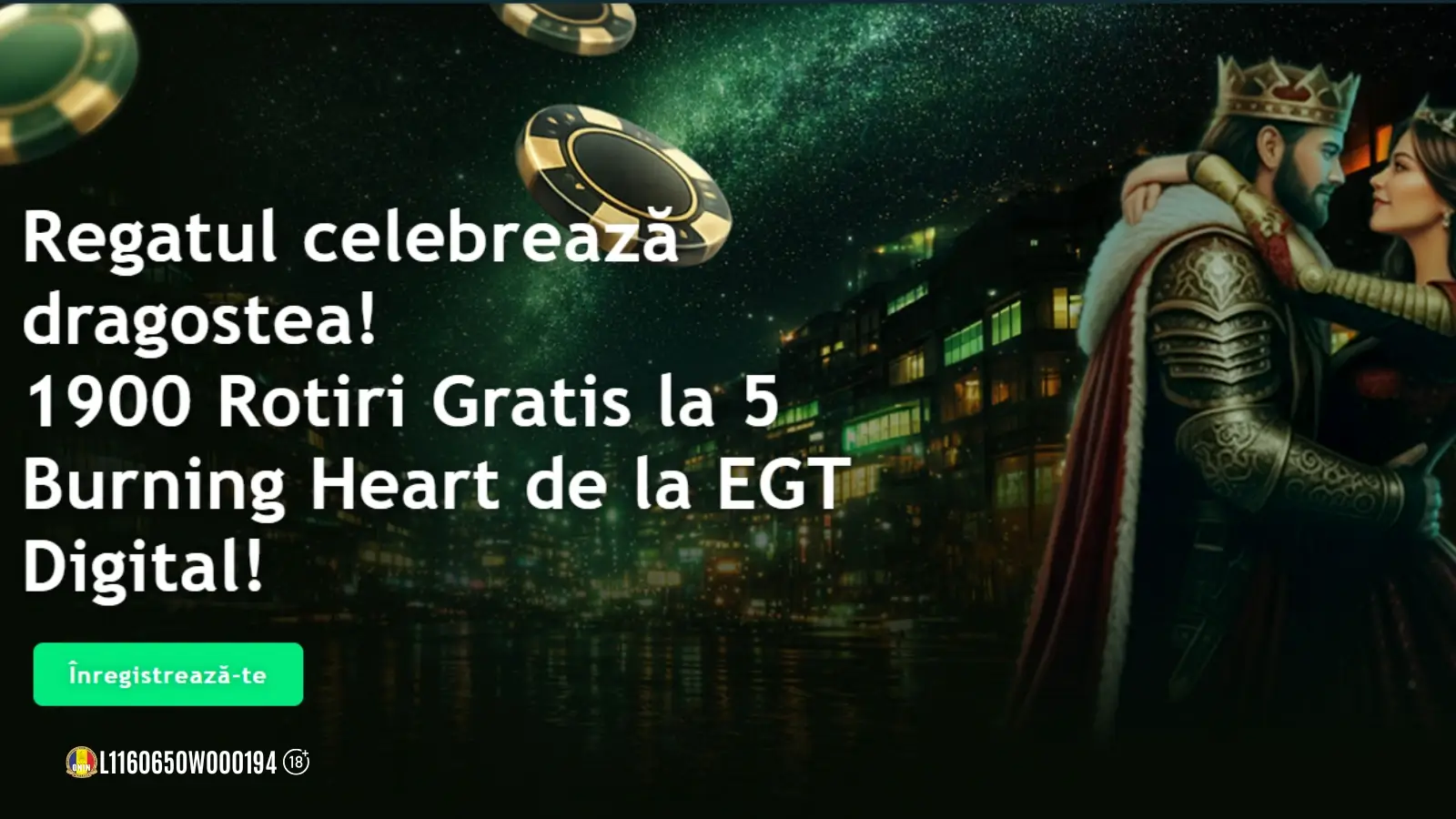 King Casino Bonus Fără Depunere – 500 Rotiri Gratuite la 5 Burning Heart