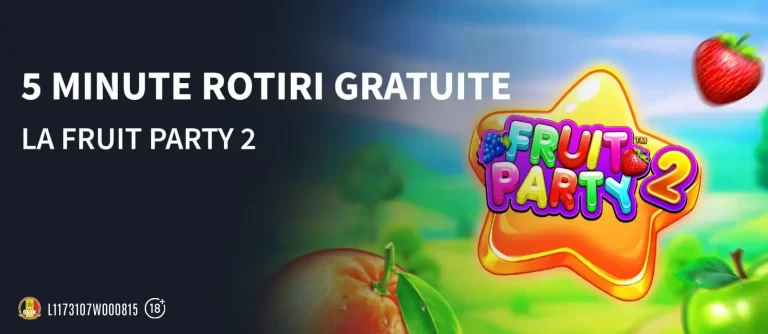 La ContiCazino poți beneficia de 5 minute de Rotiri Gratuite nelimitate la Fruit Party 2