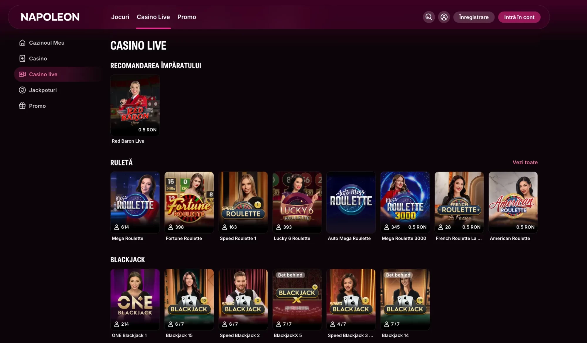 Napoleon Casino Live