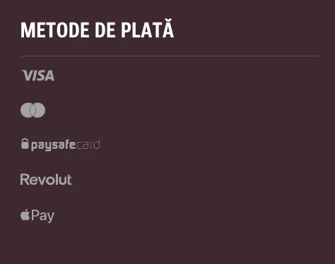 Napoleon Casino Metode de Plată