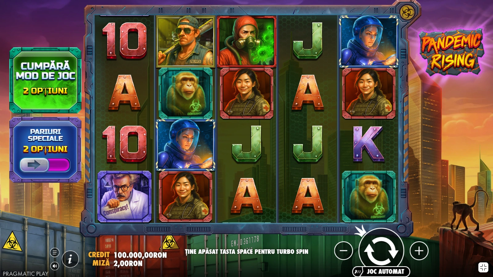 Pandemic Rising Interfata joc