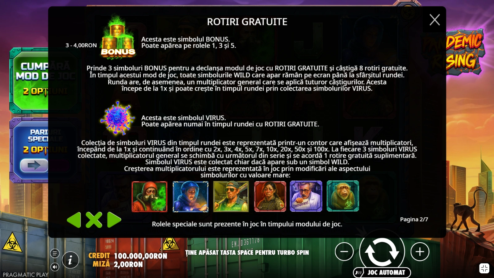 Pandemic Rising Rotiri Gratuite