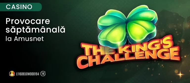 Provocarea Amusnet de la King Casino îți aduce până la 250 Rotiri Gratuite săptămânal