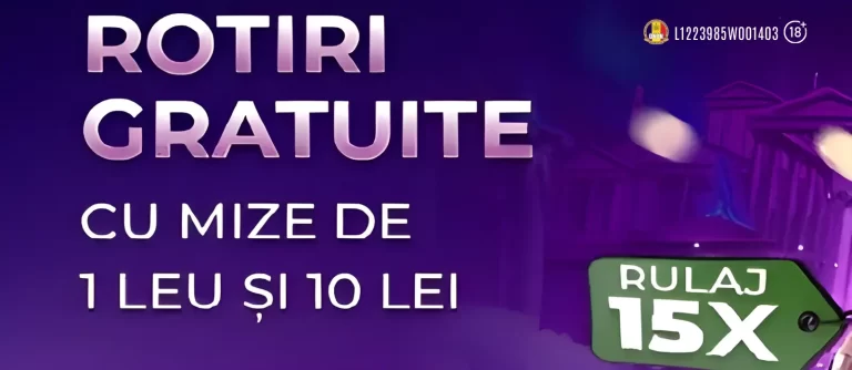 Sâmbăta poți activa Rotiri Gratuite pe 1 și 10 RON la Player