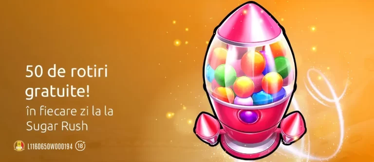 Cazinoul 12xbet te așteaptă în fiecare zi cu 50 Rotiri Gratuite la Sugar Rush