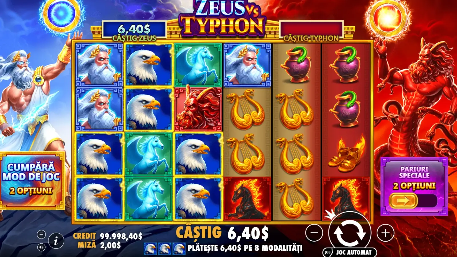 Cum câștigi la jocul Zeus Vs Typhon Demo