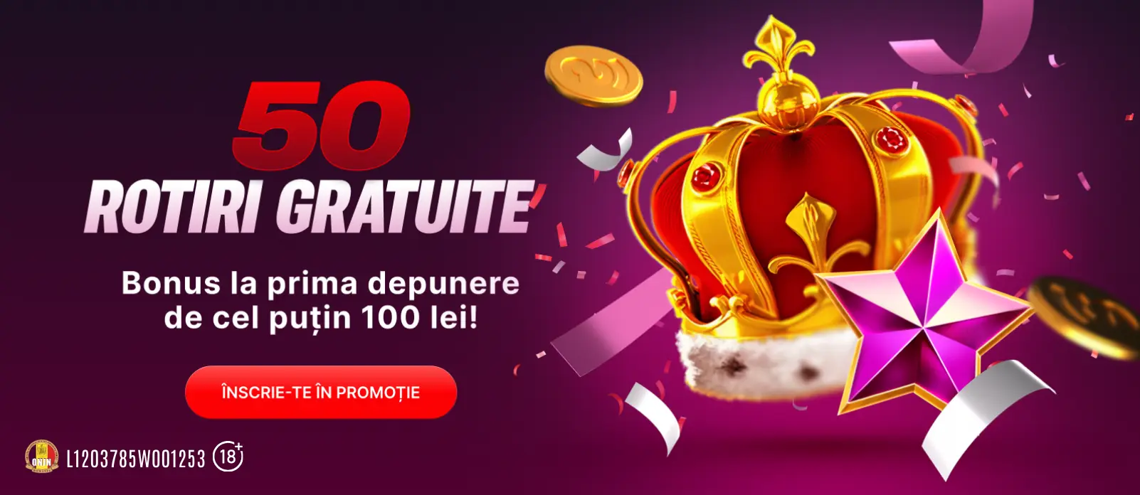 50 Rotiri Gratuite fara rulaj la Superbet - bonus pentru toti jucatorii, disponibil pe 13 martie 2026