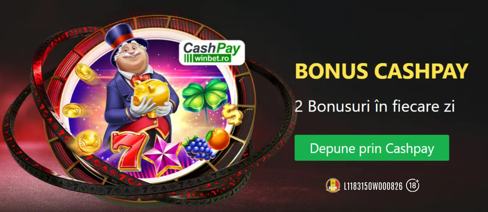 Depune prin CashPay la WinBet si primesti doua bonusuri in fiecare zi