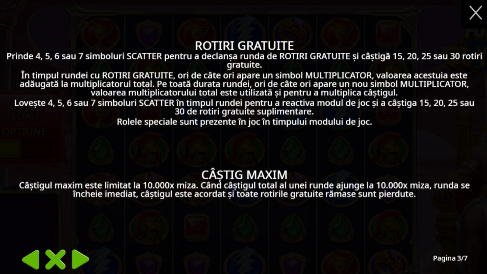 Funcții speciale și bonusuri