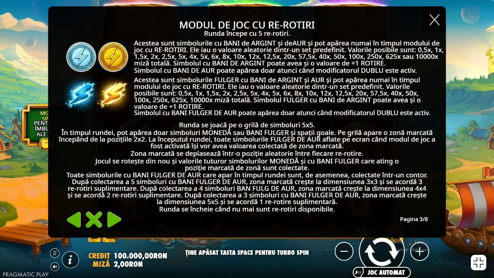 Hammerstorm – funcție specială, bonus, rotiri gratuite