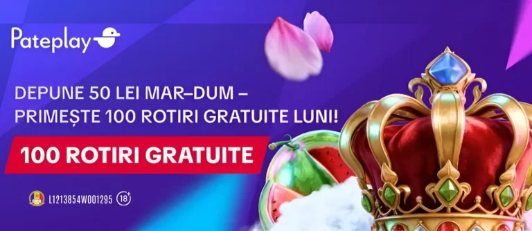 Joacă toată săptămâna la Mr Bit și luni primești 100 Rotiri Gratuite pe miza de 1 leu