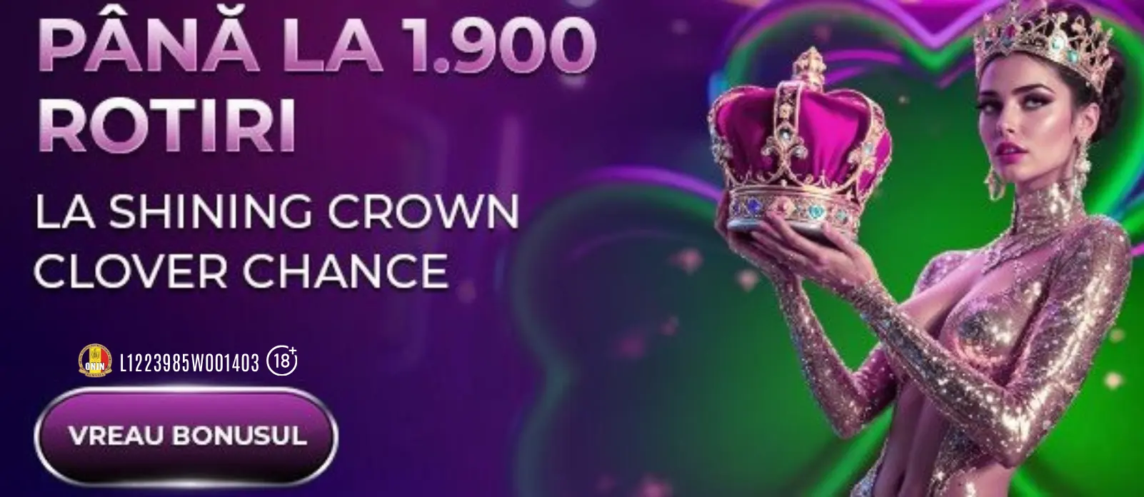 Pana la 1900 Rotiri Gratuite Shining Crown Clover Chance te asteapta in fiecare duminica la Player
