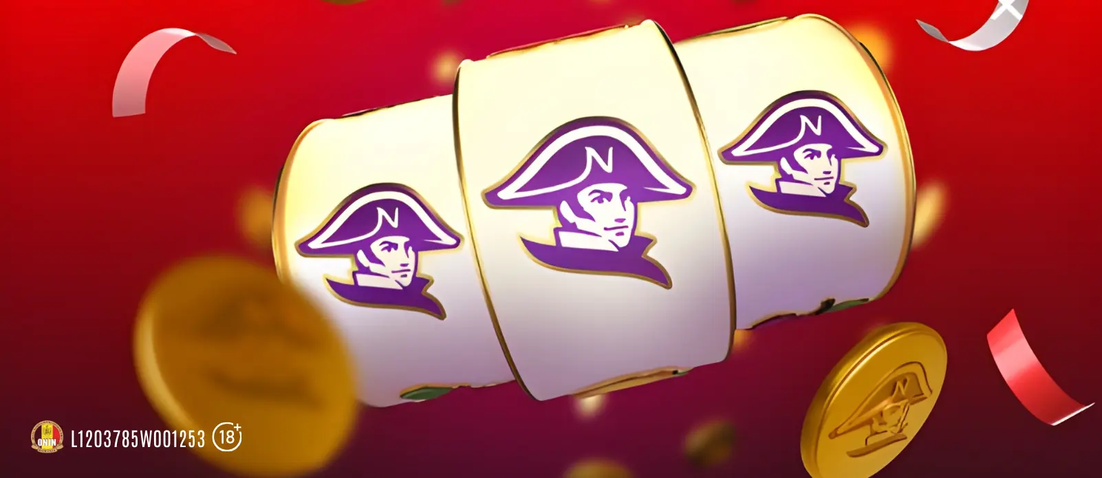 Pe 16 martie poti activa 100 Rotiri Gratuite fara rulaj la Napoleon Casino