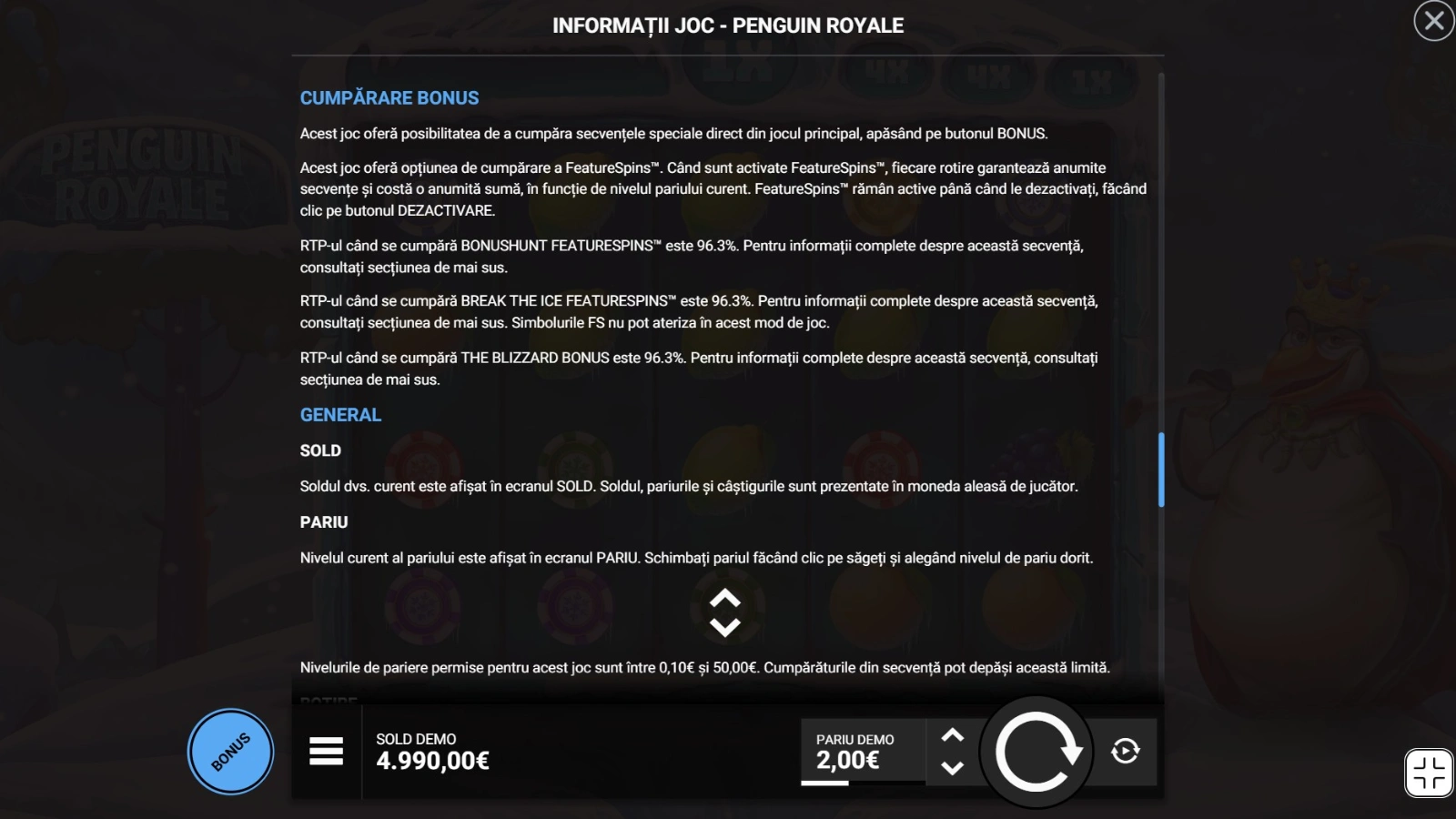 Royale Penguin – Rotiri Gratuite, Multiplicator, Bonus Buy