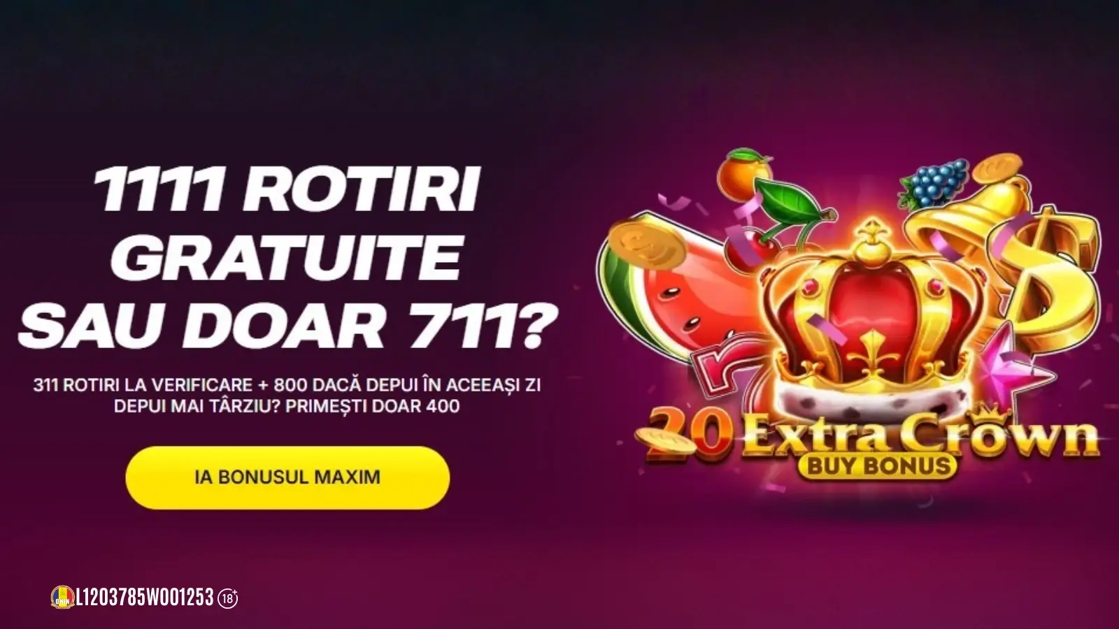 Superbet Bonus Fără Depunere – Până la 1111 Rotiri Gratuite la 20 Extra Crown Buy Bonus
