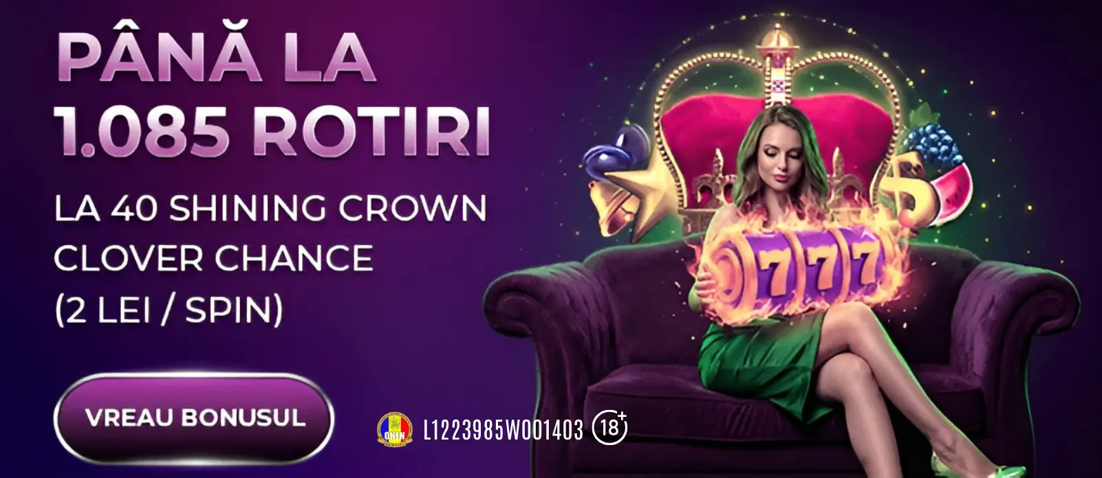 Duminica poti incasa pana la 1085 Rotiri Gratuite pe 2 lei la Player