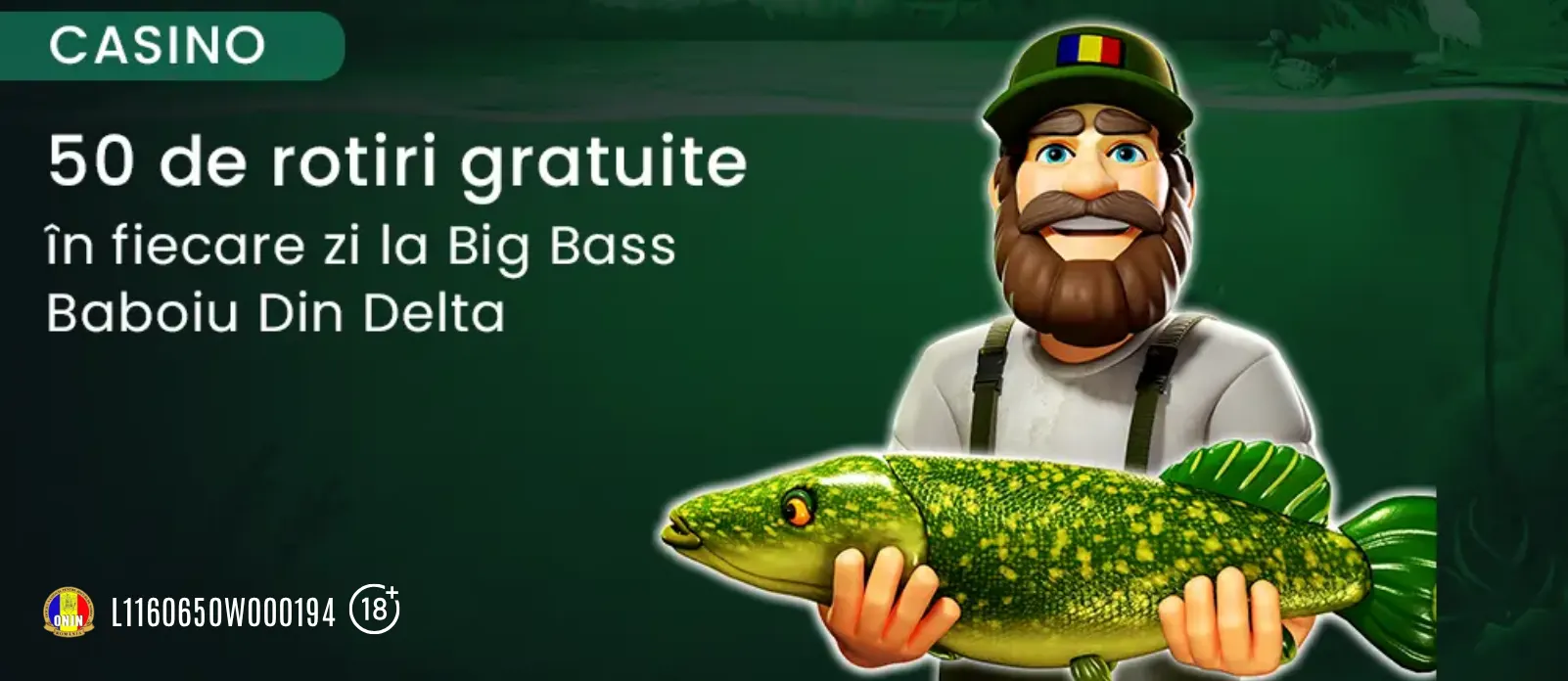 La King Casino poti revendica zilnic 50 Rotiri Gratuite Big Bass Baboiu' din Delta