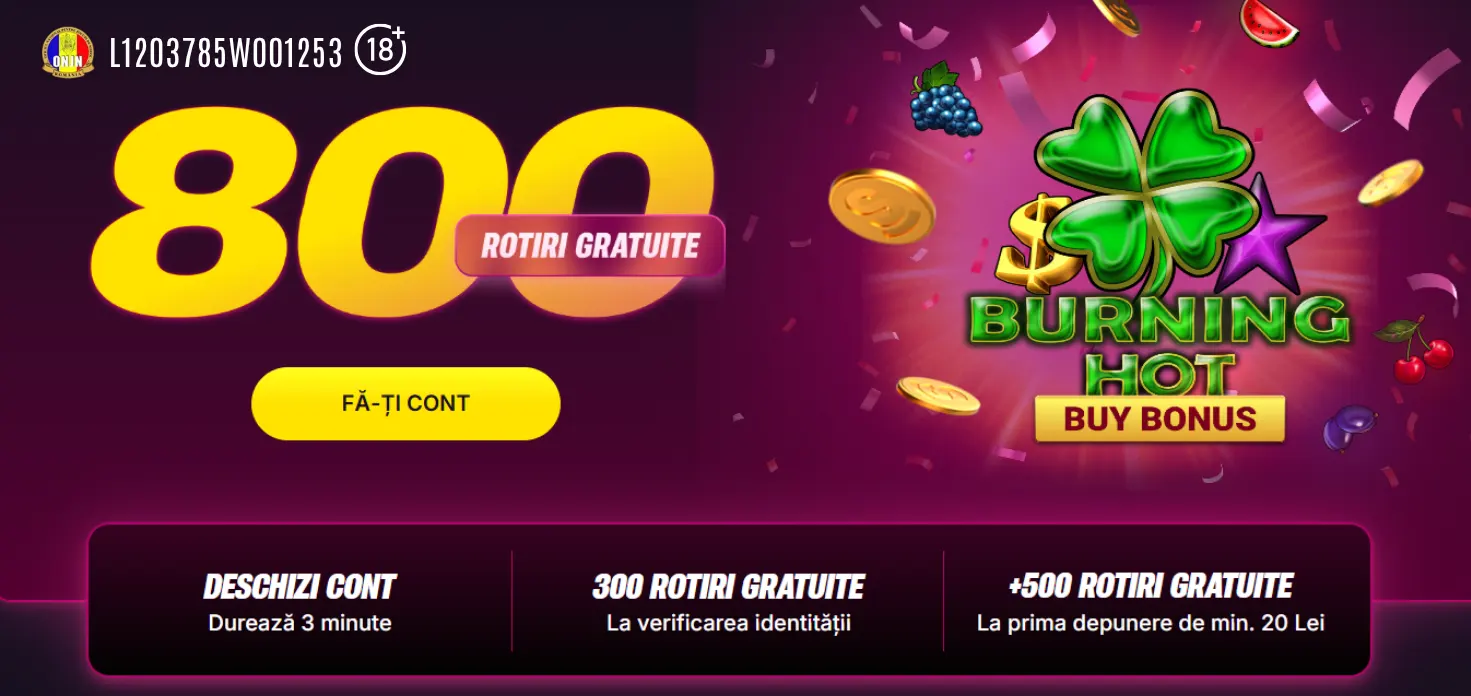 La Superbet ai 300 de rotiri la verificare + alte 500 la depunere de minim 20 RON
