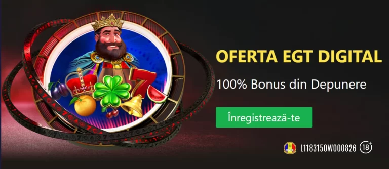 Miercurea ai 100% până la 500 RON bonus EGT Digital la WinBet