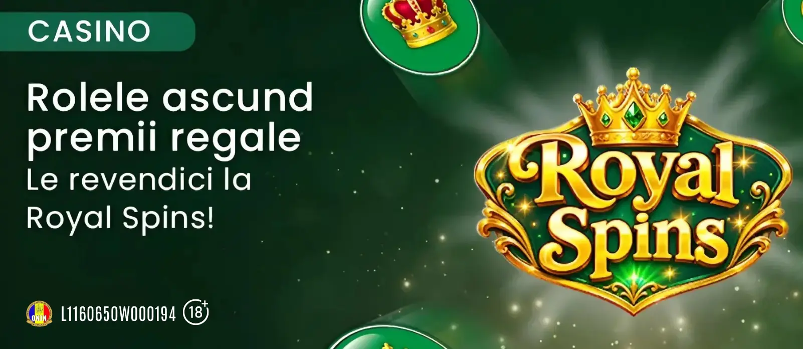 Oferta Royal Spins de la King Casino iti poate aduce bonusuri fara depunere in fiecare zi