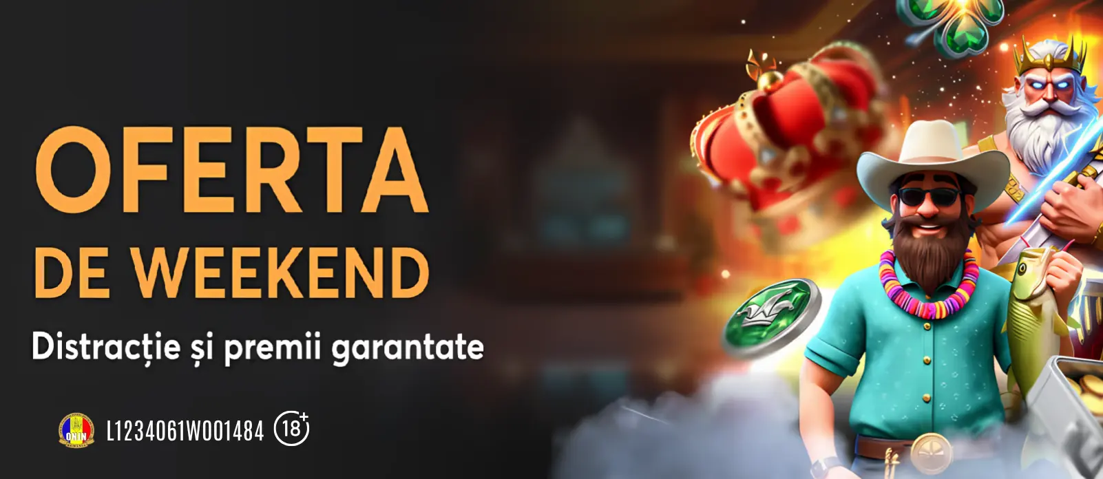Oferta de weekend Joker Casino vine cu pana la 600 Rotiri Gratuite si 400 RON bonus de cazino