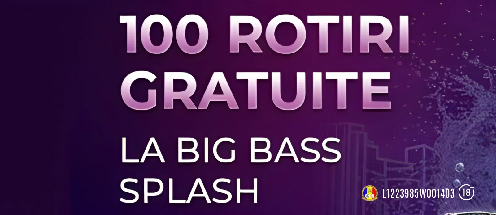Pana pe 25 aprilie ai ocazia sa activezi 100 Rotiri Gratuite Big Bass Splash la Player