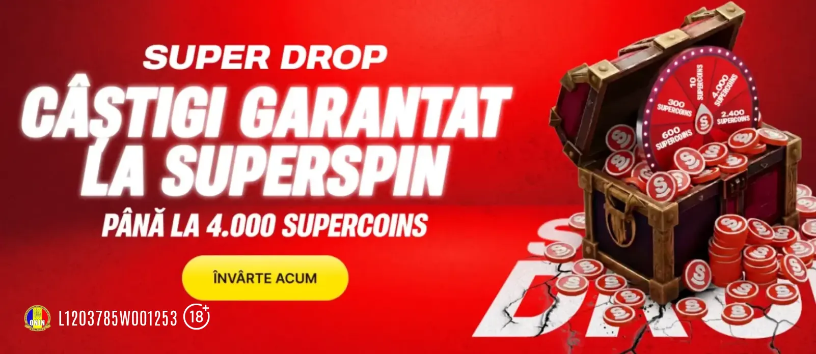 Super Drop x SuperSpin la Superbet, 3 aprilie 2026