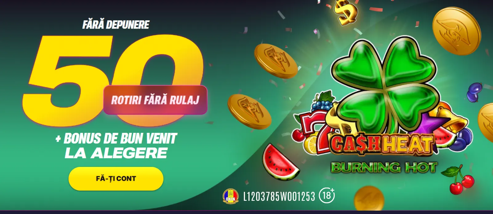 Testeaza Napoleon Casino cu 50 de rotiri fara depunere si fara rulaj