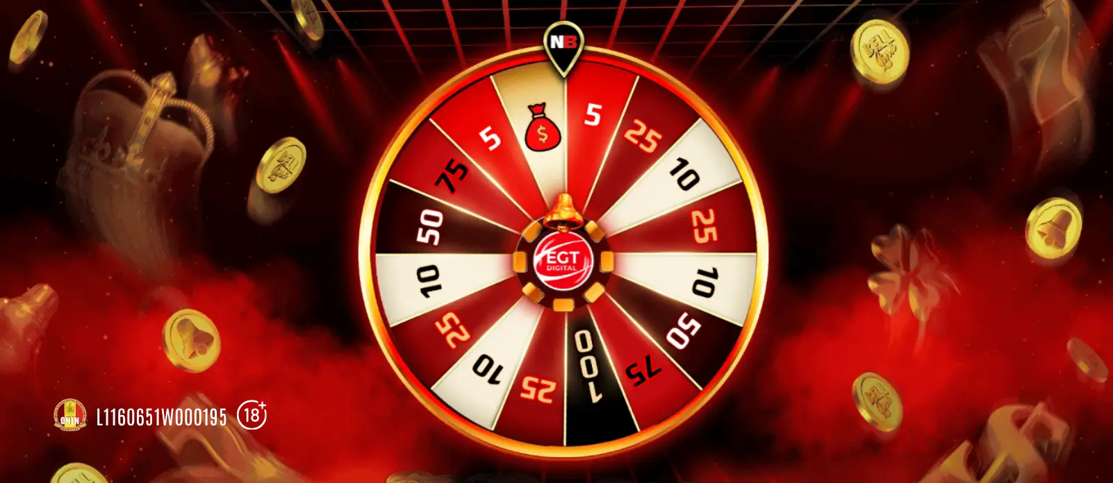 Invarte Roata EGT Digital de la NetBet si poti incasa pana la 100 Rotiri Gratuite sau 400 RON cash